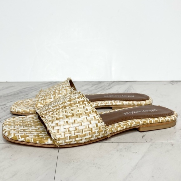 Jeffrey Campbell Tropical Square Toe Woven Slide Sandal 7 - Picture 1 of 12